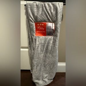 Holiday Collection Embossed plush throw
